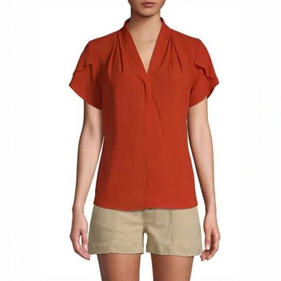1Calvin Klein Tulip Sleeve Shirt - Picture 1 of 5